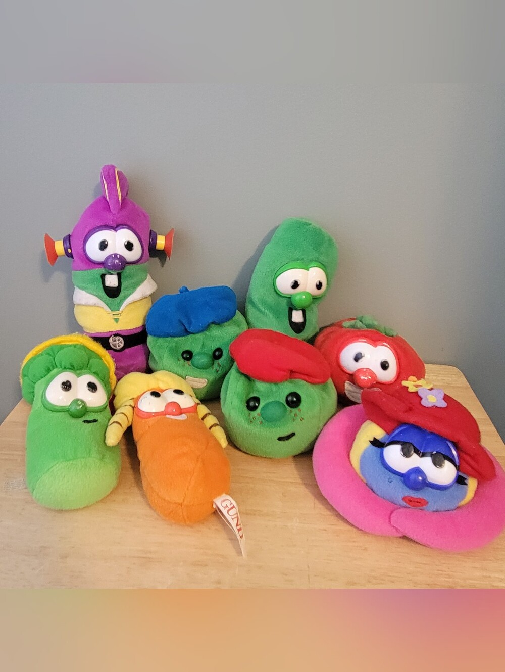 Vintage 90s Churchcore Veggie Tales Gund Plush Collection